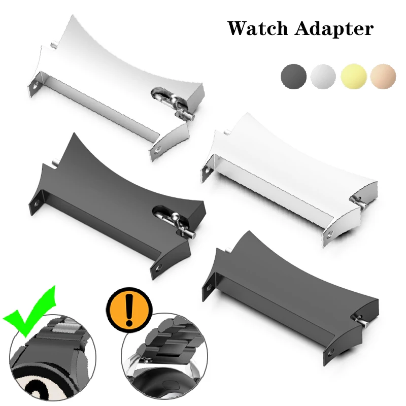 

Metal Connector for Samsung Galaxy Watch 4 40mm 44mm Stainless Steel Adapter for Galaxy Watch 4 Classic 42mm 46mm accessories