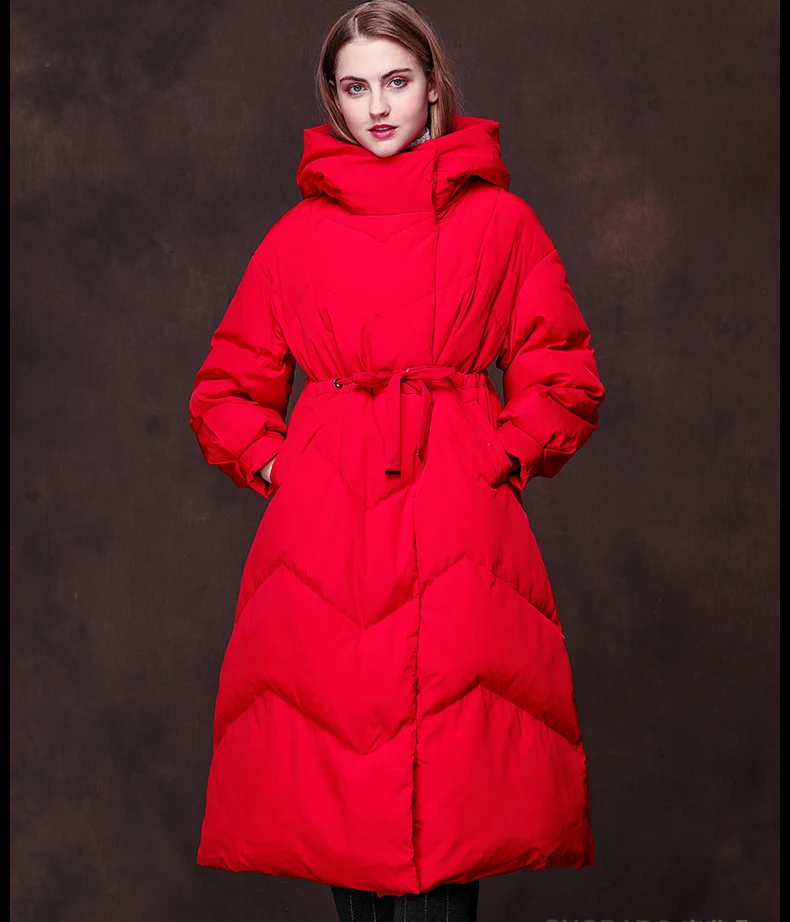 2019 женский зимний длинный пуховик черный красный хаки зимняя куртка с капюшоном