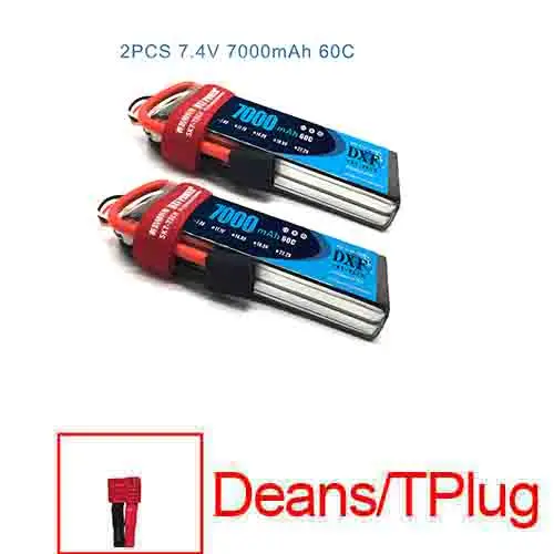 DXF 2 шт батарея lipo 2S 3S 7000mah 3500mah 11,1 V 5200mah Hardcase 100C 200C 11,1 V 2700mah 30C для дрона вертолета 1/8 RC автомобиля - Цвет: 2PCS7000SOFTDEANS