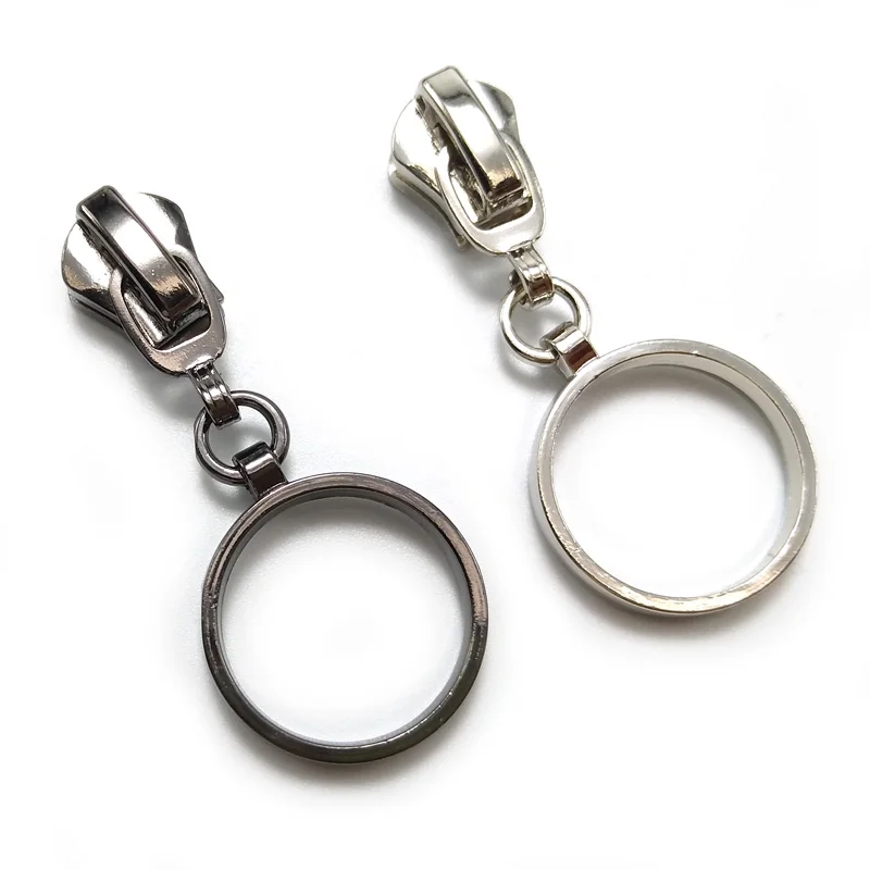 20 шт./лот милые круглые 5 # ползунки на молнии Серебристые цвета черный цвет