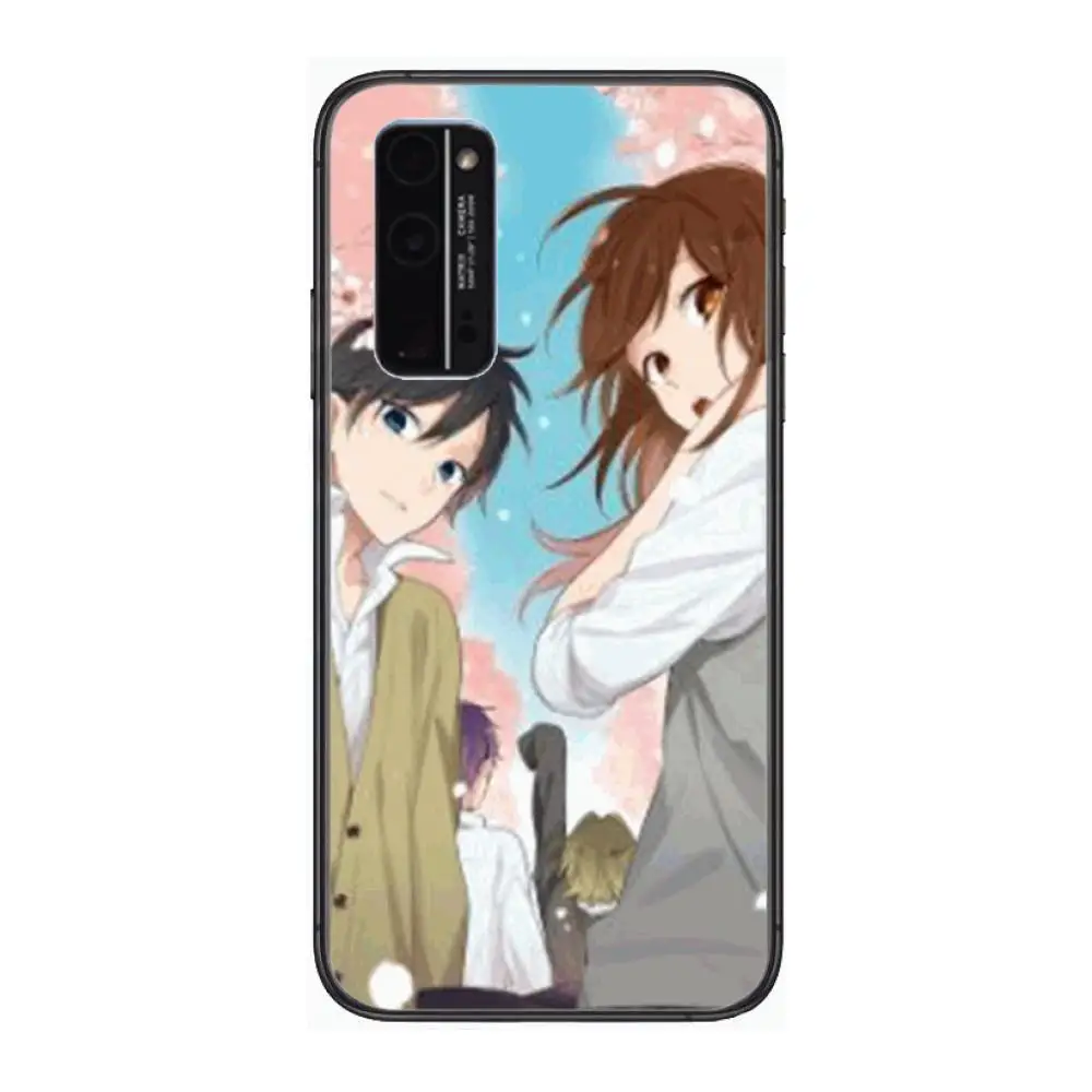 

horimiya anime manga case Phone Case Hull For Huawei Honor 8 9 10 20 30 A S Lite Pro 5g i Black Back Soft Cell Cover Pretty
