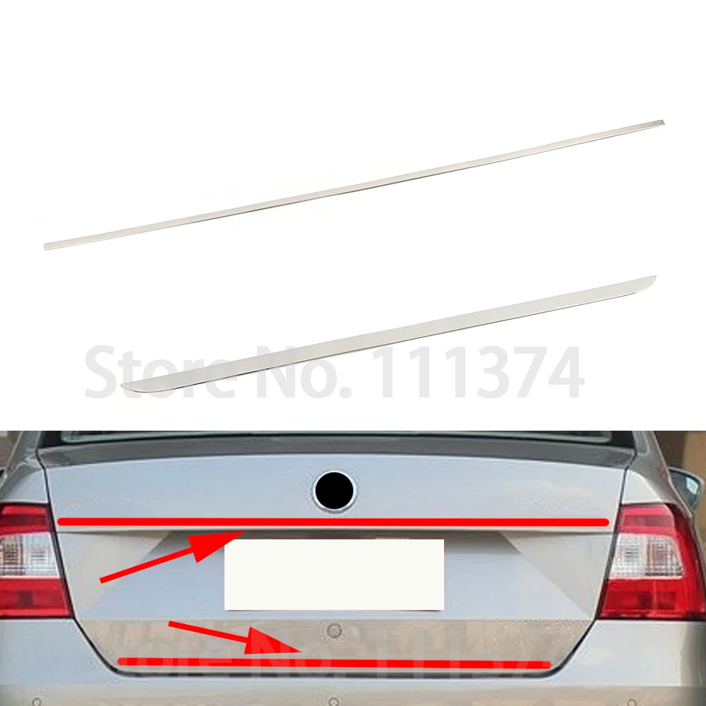 

Накладка на заднюю дверь из нержавеющей стали для Skoda Rapid 2013, 2014, 2015, 2016, 2017, 2018, наклейка на крышку, аксессуары
