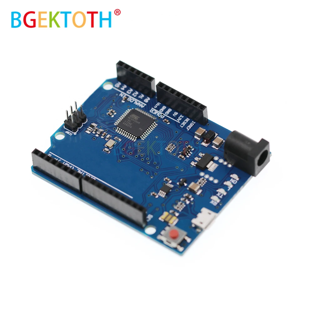 Макетная плата Leonardo R3 с микроконтроллером Atmega32u4 макетная USB кабелем совместима