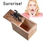 Коробка для страха на Хэллоуин, апрель, Скорпион, деревянная розыгрыш, паук в чехле, розыгрыш, игра, розыгрыш, шутка, ужас, подарки, Прямая поставка