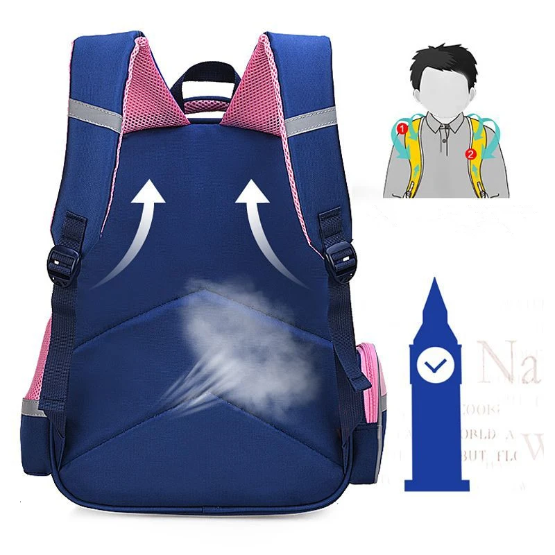 British style fashion bow children's school backpack for teen girls Reduce the burden schoolbags Waterproof kids school bag