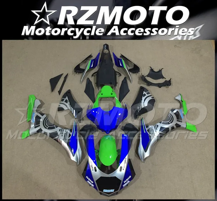 

Injection New ABS whole Fairings Kit Fit for YAMAHA YZF-R1 2015 2016 2017 2018 2019 15 16 17 18 19 Bodywork set Green blue