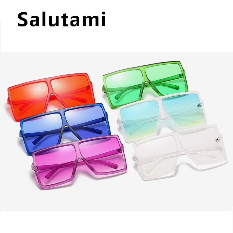 

2020 Most Popular Sunglasses For Women Vintage Oversized Square Sun Glasses Men Vintage Gradient One Piece Eyewear Female Shades