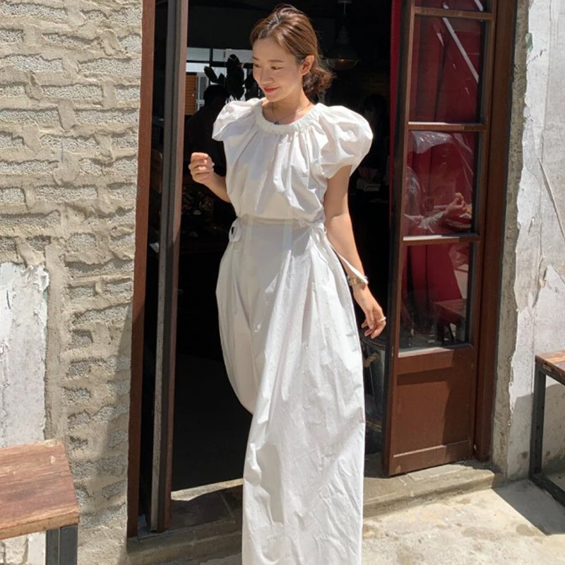 [EWQ] Новинка лета 2020 элегантный длинный халат простой Повседневный Женский