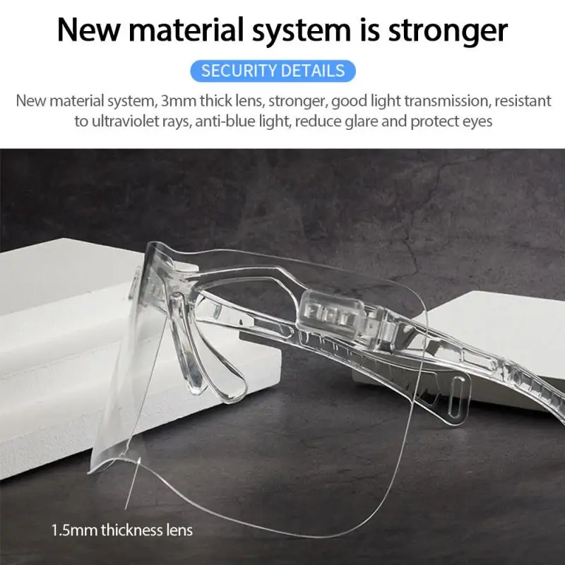 Большие увеличенные зеркальные солнцезащитные очки 2020 защита для половины лица