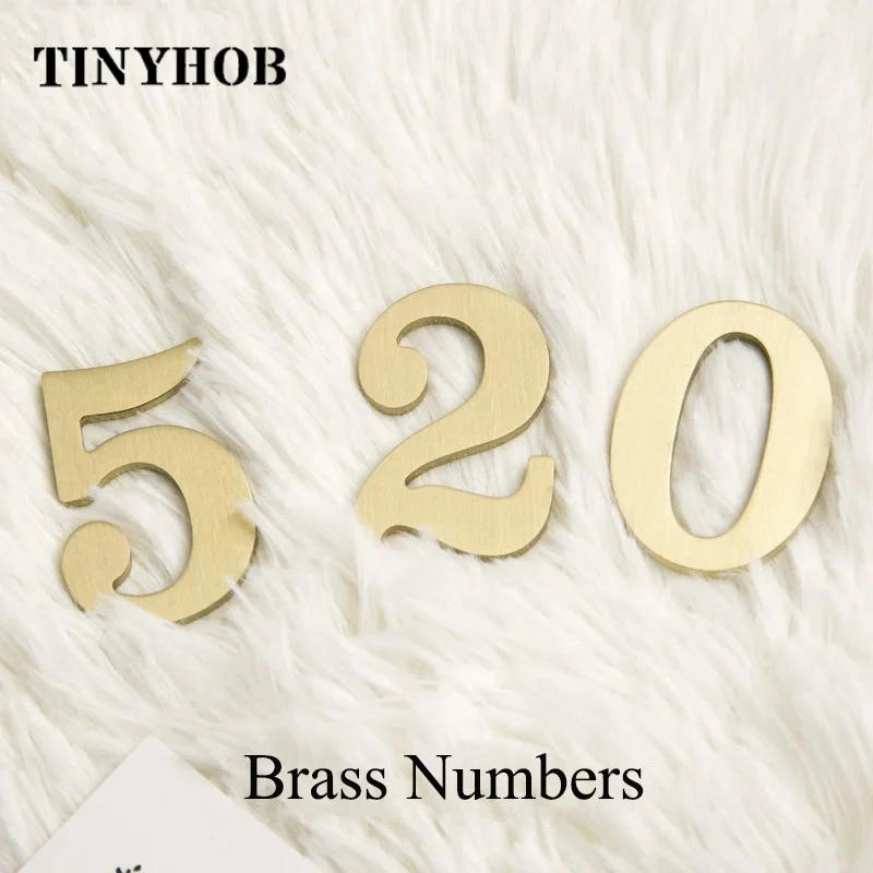 Высота 8 см 3 14 &quotзолотые латунные буквы и цифры символ Настенный декор вилла