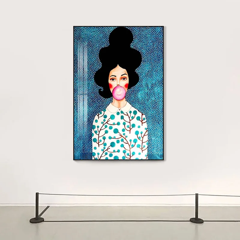 Nordic Стиль Handdraw персонажей Красочный холст картины Современный Плакаты и принты