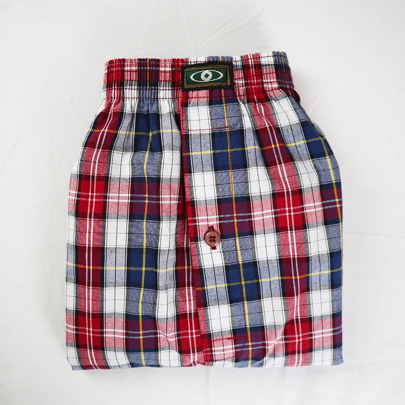 Нижнее белье из 100% хлопка мужские повседневные клетчатые штаны для сна удобные