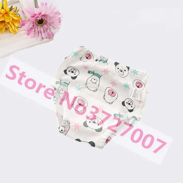 Panda 1 шт., дышащие детские хлопковые тренировочные штаны трусы, тканевые подгузники, многоразовые подгузники, подгузники, непромокаемое детское нижнее белье, моющиеся - Цвет: Panda