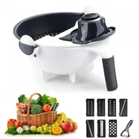 multifunctional magic rotating vegetable cutter with drain basket kitchen vegetable cutter grater cutter vegetable dripper
