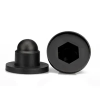 black hexagon nut bolt protective cap plastic decorative protective cap nut cap screw cap protective sleeve screw cap m8 m10 m12