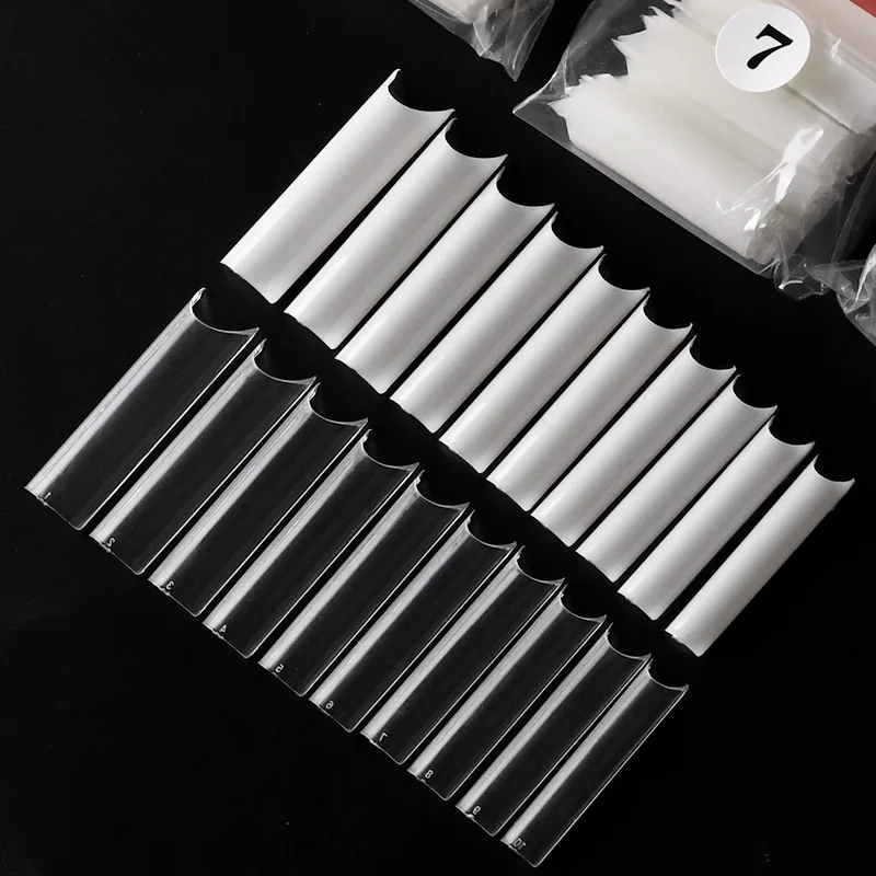 

Fake Nails Long Coffin Full Coverage Rectangular Ballerina False Nail Acrylic False Nails DIY Manicure Tool Natural Transparent