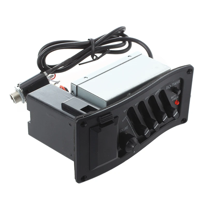 Полный комплект EQ Pre-Amp plus Pickup для акустической гитары 7545R-4 Bands Colume Control