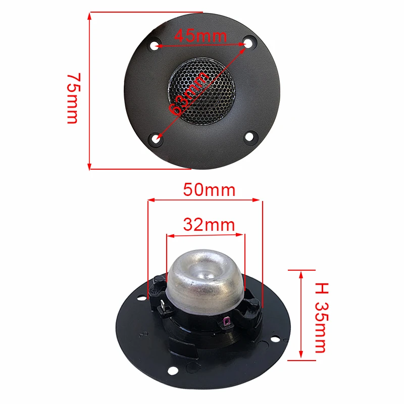 Динамик 3-дюймовый с шелковой пленкой 15 Вт 4 Ом 2 шт |