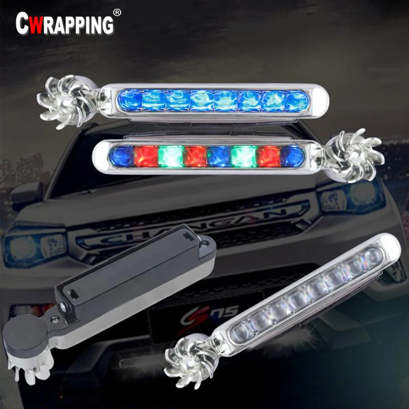 2 шт. 12 Светодиодный светильник для автомобиля с ветровой энергией приводом