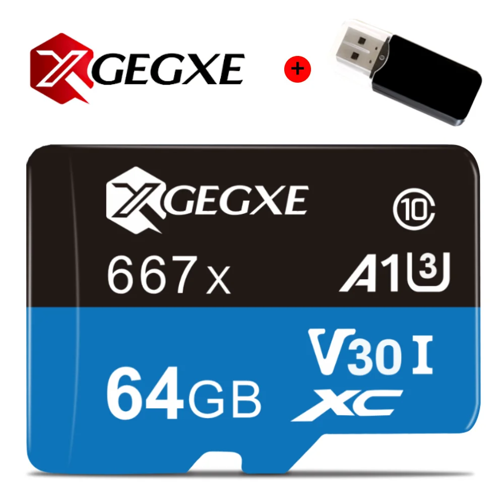Карта памяти XGEGXE 64 ГБ tf-карта для автомобильного видеорегистратора класс 10 карта