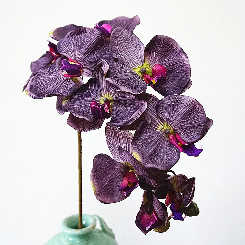 

95cm 10 Heads Phalaenopsis of Artificial Flowers Home Decorations Orchid DIY Wedding Table Flower Arrangement Photography Props