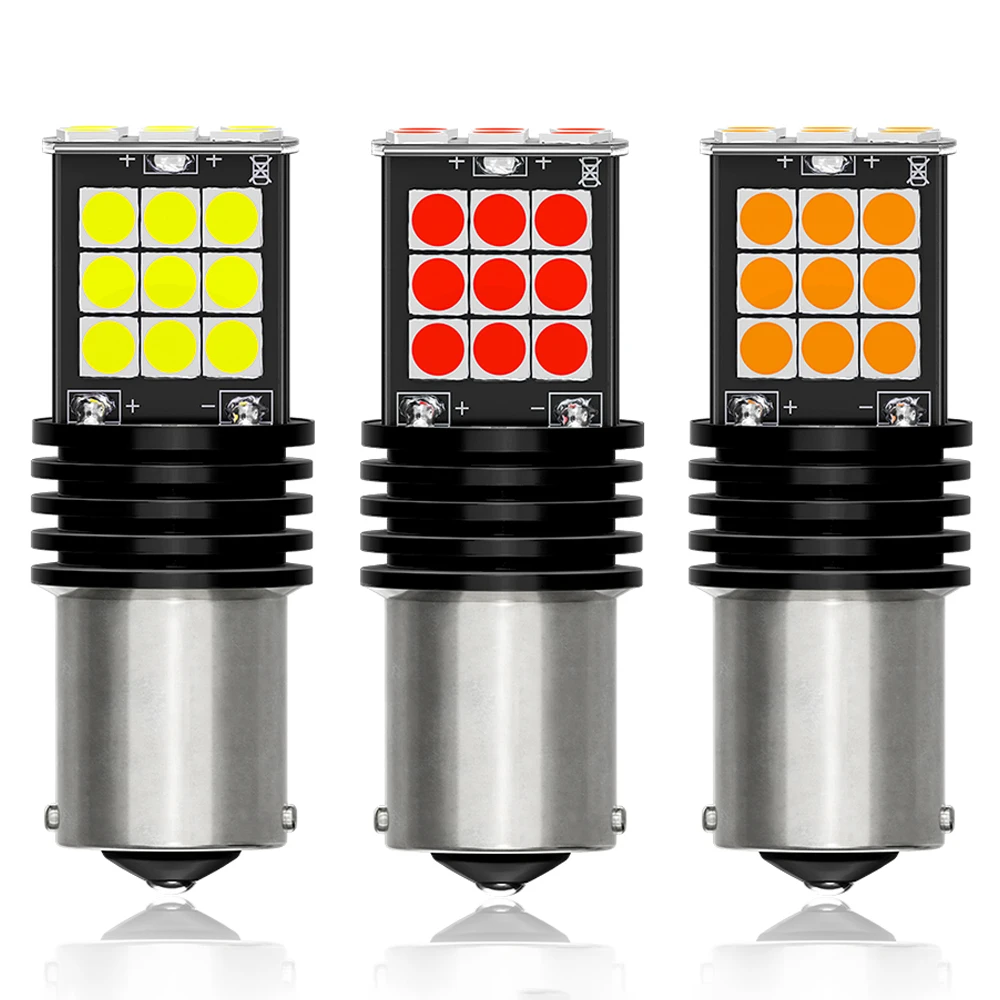 

2Pcs P21W LED 1156 BA15S Led Bulb BAU15S PY21W 1157 BAY15D P21/5W 21/5W T20 7443 T25 3157 Car Turn Signal Lamp 1500LM Auto Bulb