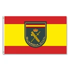 Флаг Испании и герб Гражданской гвардии 3x5 футов 150x90 см, флаг Испании