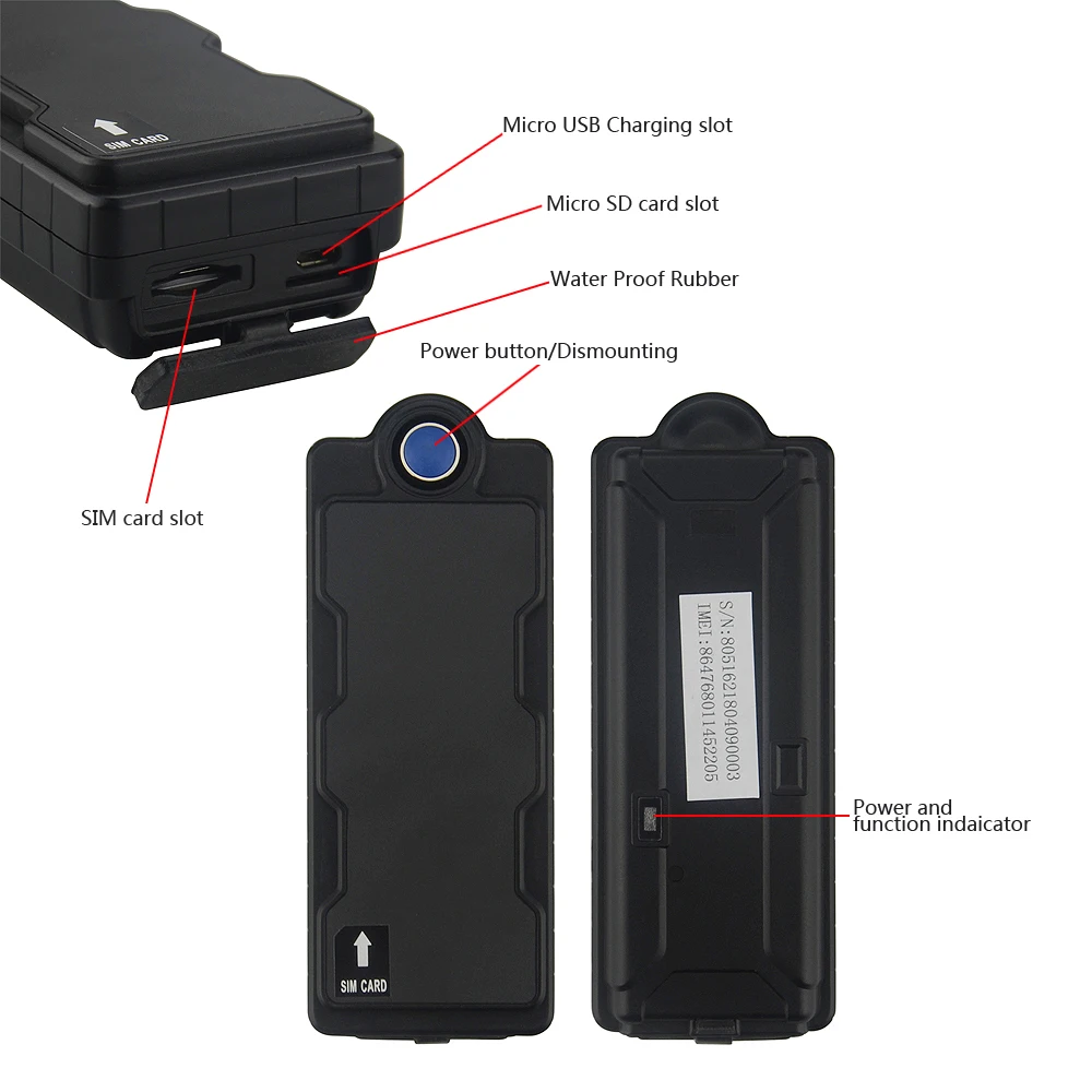 GSM-диктофон Q810 с литий-полимерным аккумулятором емкостью 10000 мАч GPS-локатор