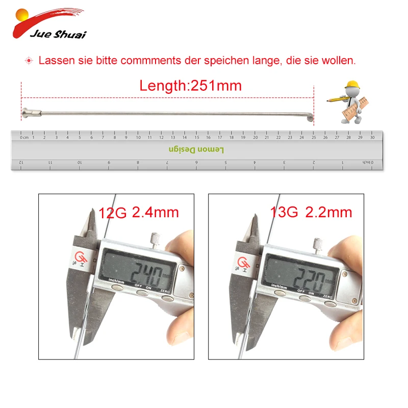 Спицы велосипедные 36 шт. спицы для моторного колеса 12 г/к с ниппелями &quotJ&quot