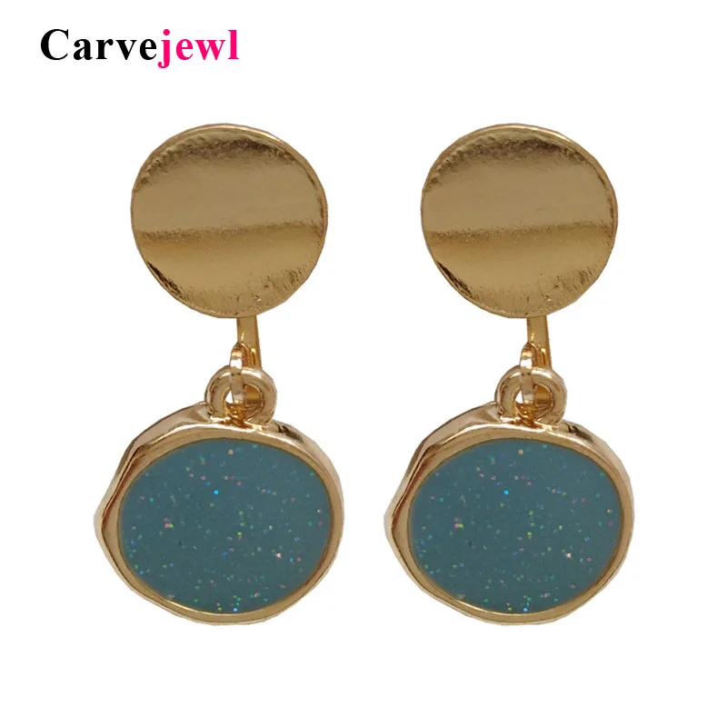 Carvejewl 2019 новые винтажные красочные эмалированные глянцевые серьги