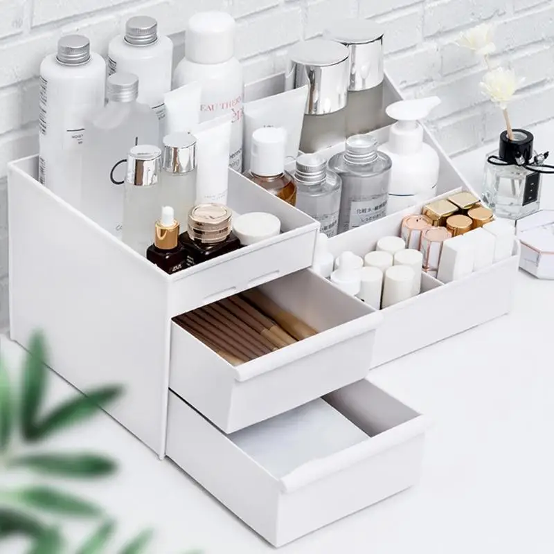 

Large Capacity Cosmetic Storage Box Makeup Drawer Organizer Jewelry Nail Polish Makeup Container Desktop Sundries Storage Box