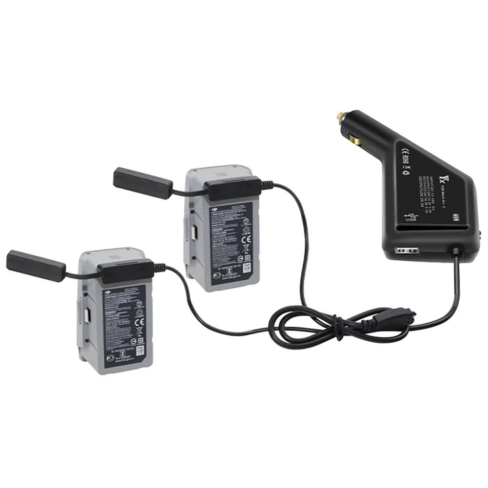 

Car Charger Portable Dual Battery Practical Drone Accessories Durable USB Port Remote Control Lightweight Travel For Mavic Air 2