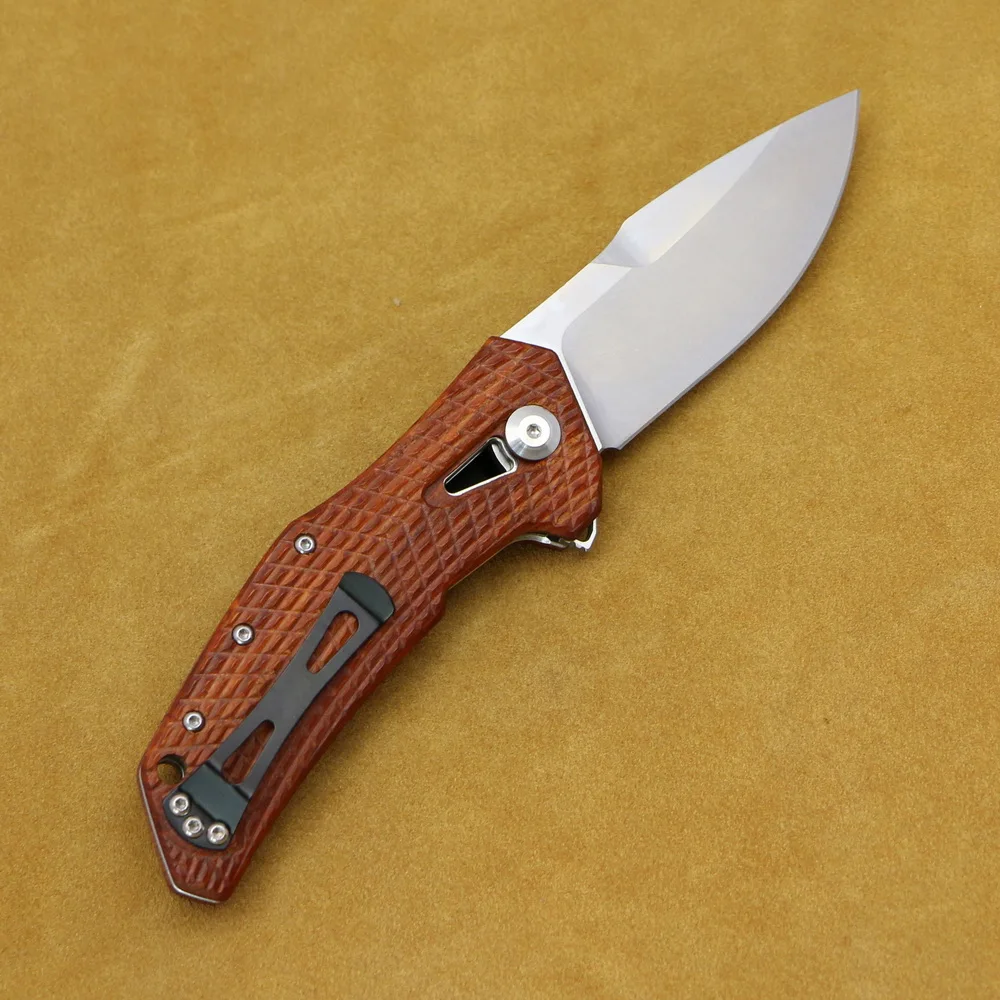 Поо 0308 G10/складной нож с деревянной ручкой mark CPM20CV Походный спасательный кемпинг