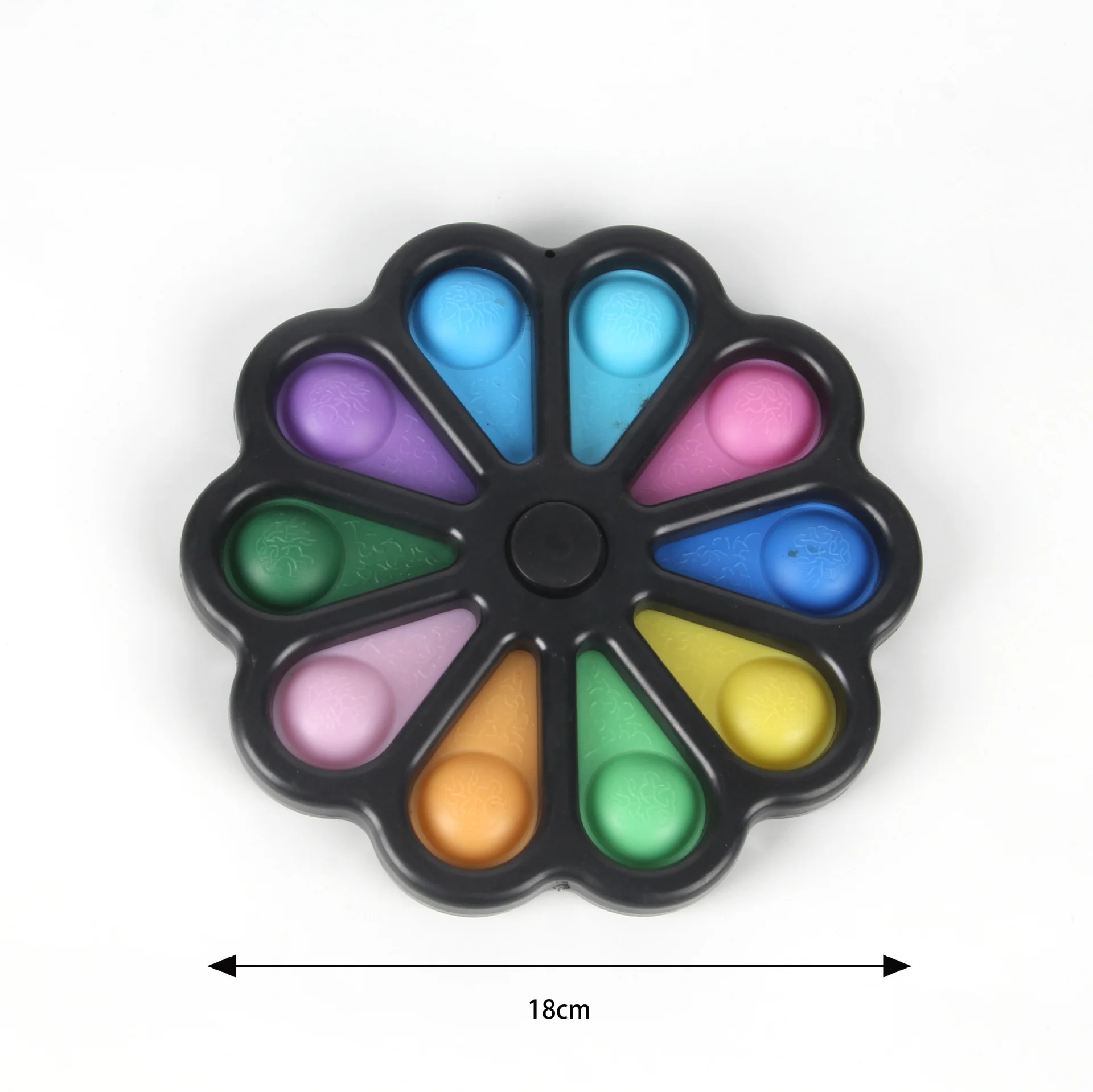 

Pop Finger It Fidget Spinner Kids Toys Silicone Colorful Gyro Toy Relief Stress Educational Fingertip Toys For Kids Adults Gift