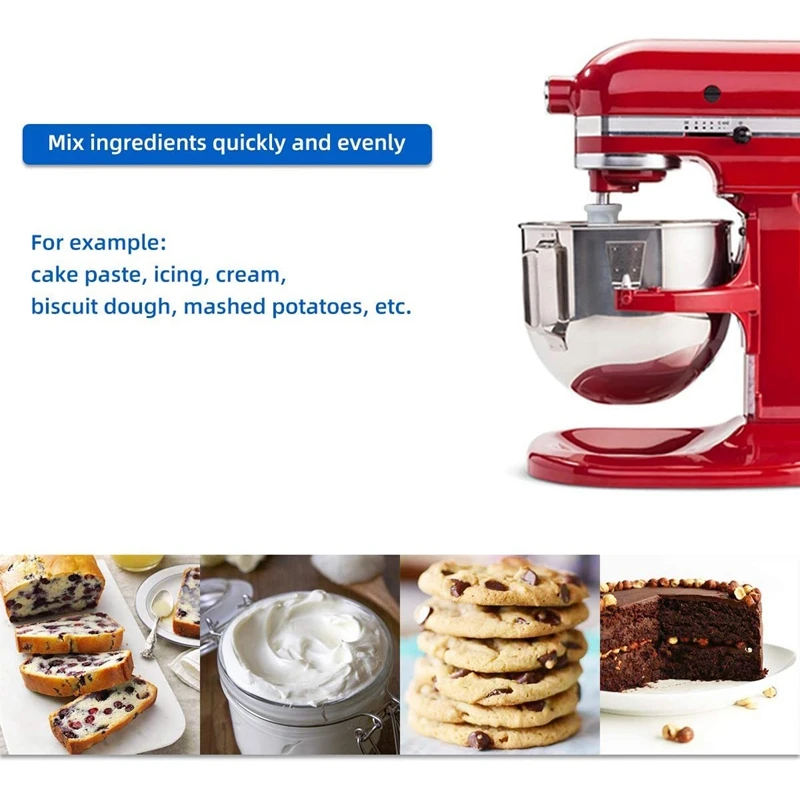 5 Quart Flex Edge Beater для кухонной миски подъемная Подставка миксер весло с Силиконовый