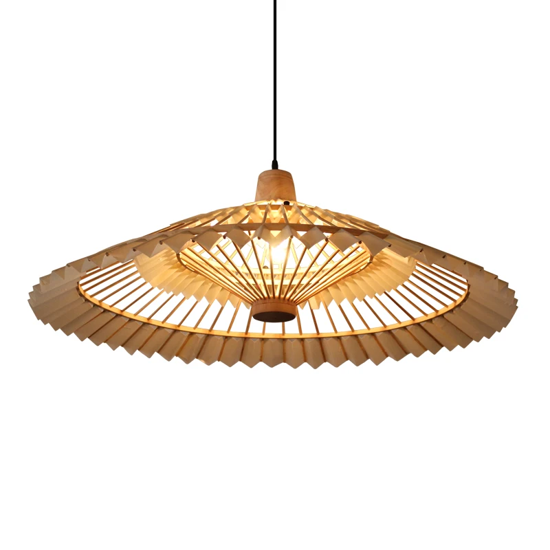 

Bamboo Woven Chandelier Wood Pendant Light Living Room Lamp Hotel Droplight Hotpot Store Chandelier Bamboo Art Hanging Lamp