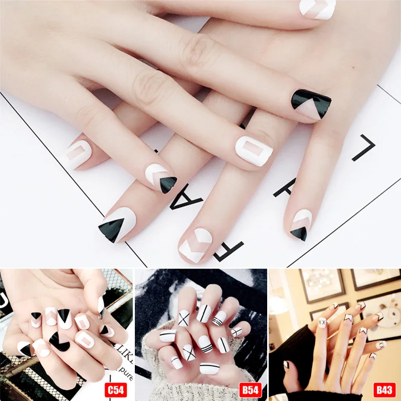 Горячая продажа 24 шт./компл. поддельные ногти квадратного типа Свадебные невесты