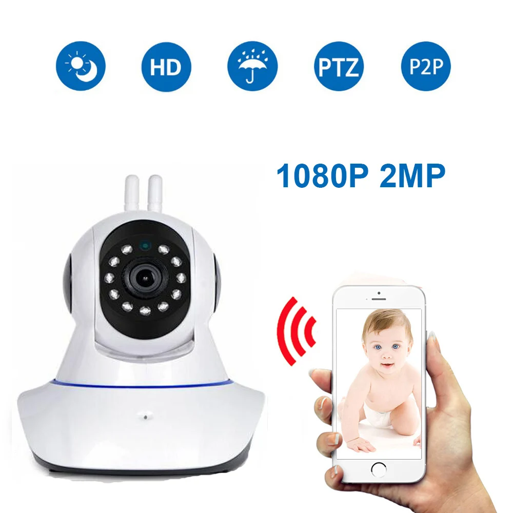 1080P IP камера безопасности WiFi Беспроводная CCTV наблюдения ИК Ночное Видение P2P