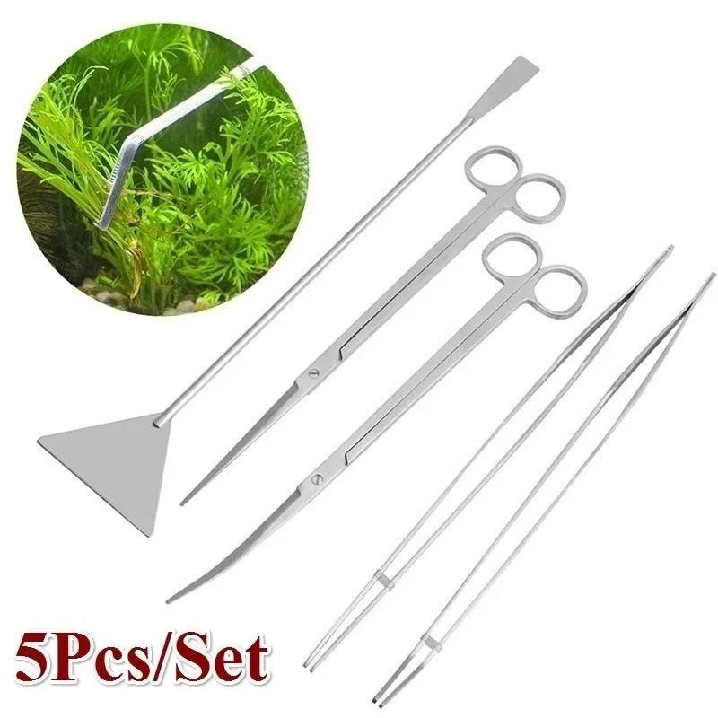 5 шт./компл. живое растение для аквариума набор инструментов ножницы пинцет