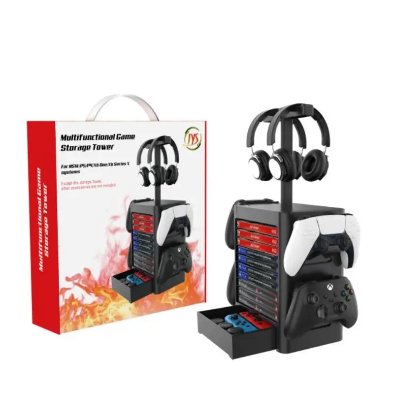 

For PS5 Switch Storage Rack Multi-function Game Disc Storage Box Stand Professional Controller