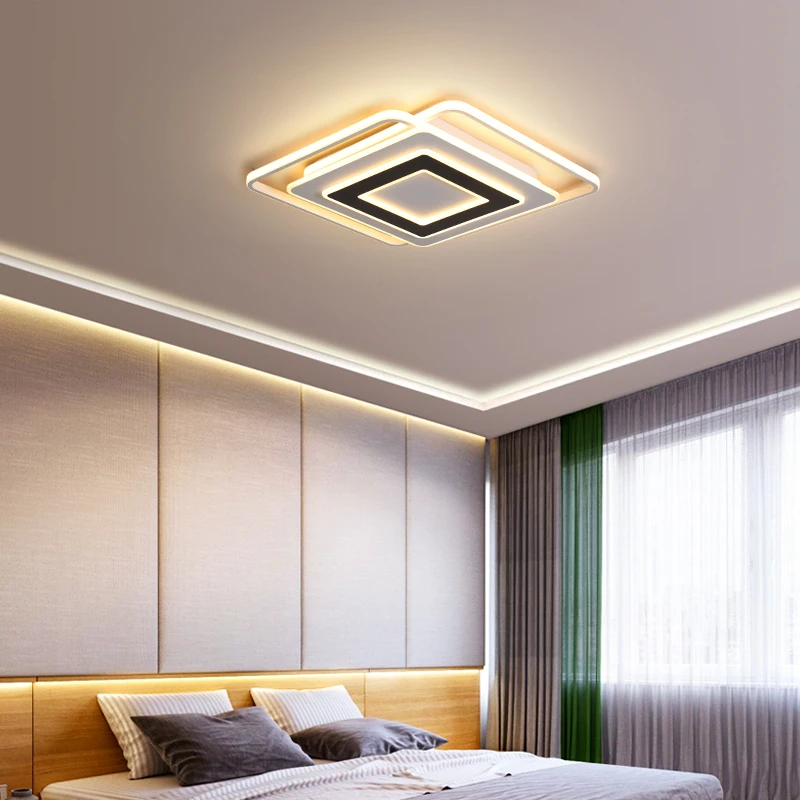 Современные Квадратные и овальные светодиодные потолочные светильники для фойе
