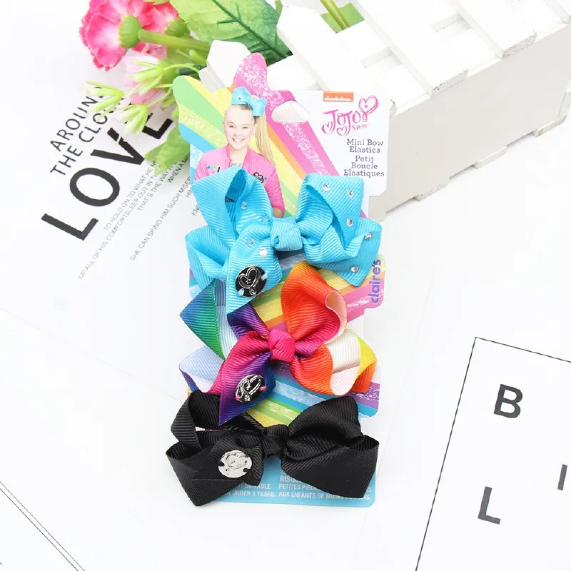 

3Pcs/Set Hair Bows Elastic Hair Bands for Girls Handmade JO JO Bows Hair Tie Fashion Children Hair Accessories