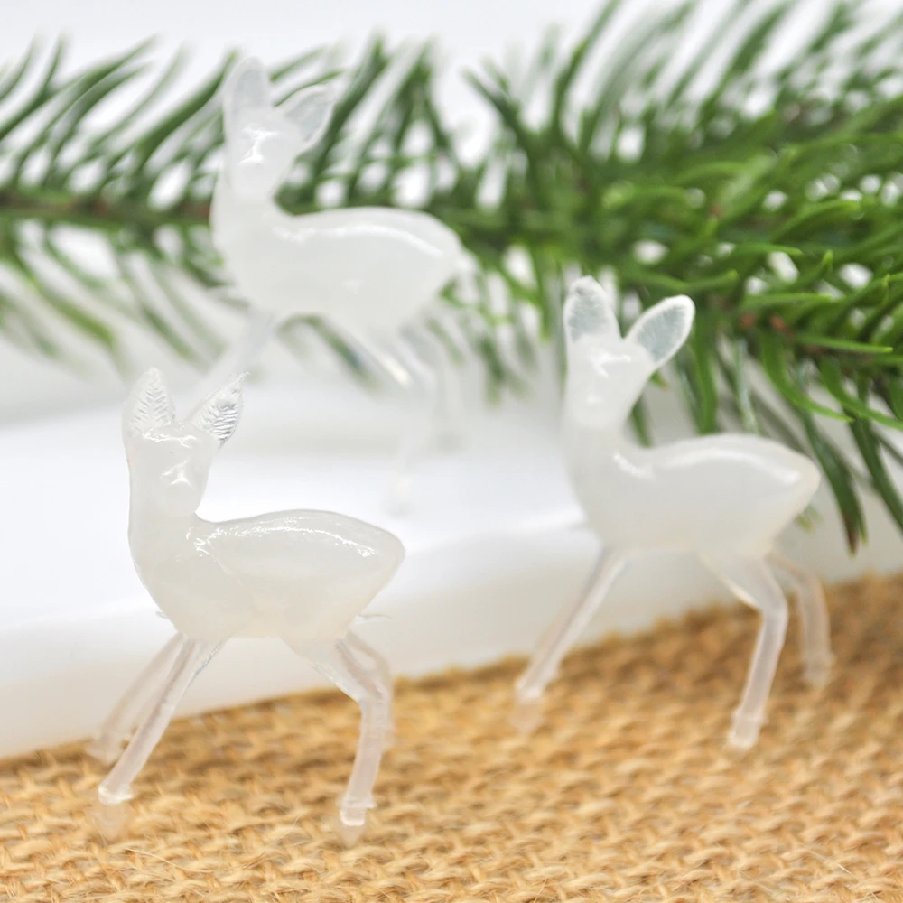 

6Pcs Artificial Mini Deer Doll Figurines Miniatures Teen Room Decoration Home Accessories for Living Miniature Patio Ornaments