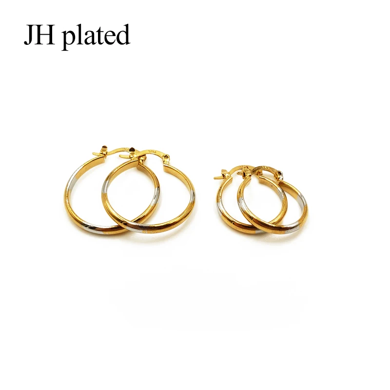 JHplated Дубай арабские модные маленькие серьги для женщин/девушек Золотой