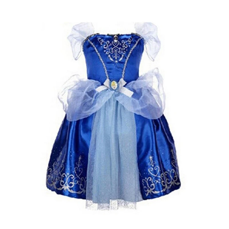 Летнее платье для девочек с героями мультфильмов Снежной королевы принцессы
