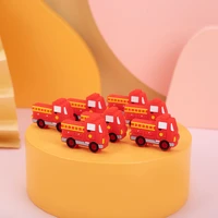 sunrony 10pcs fire truck silicone beads baby teeth care teething ring nipple chain accessories food grade bpa free