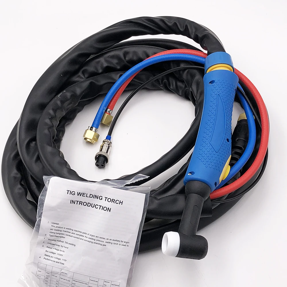 4M TIG-18 TIG18 WP-18 WP18 с синей головкой Argon ARC Водяное охлаждение Водяная и электрическая