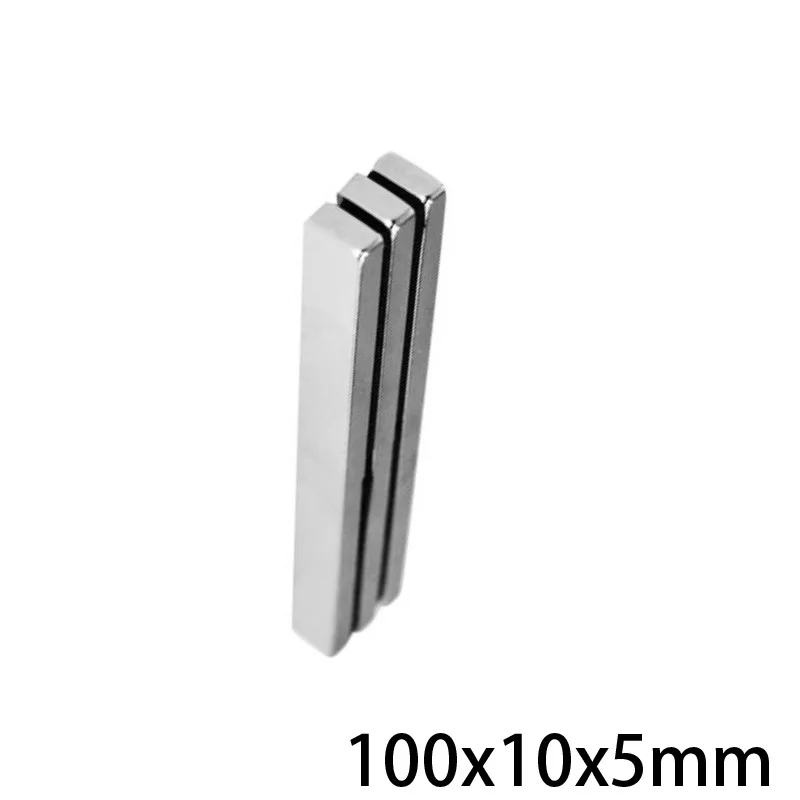 1 ~ 20 шт. 100x10x5 мм мощный профессиональный блоковые магниты 100mmX10mm N35 супер
