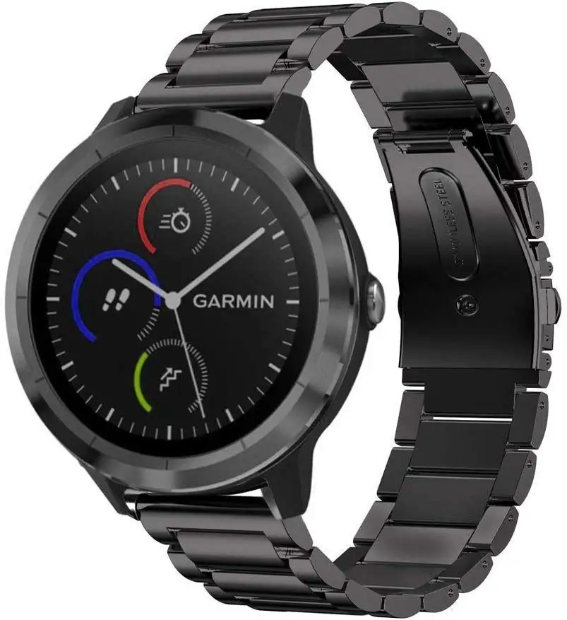 

Для Garmin Vivoactive3 Band 20 мм, металлический сменный ремешок из нержавеющей стали, наручный ремешок для Garmin Vivoactive 3 Music/Forerunner 645