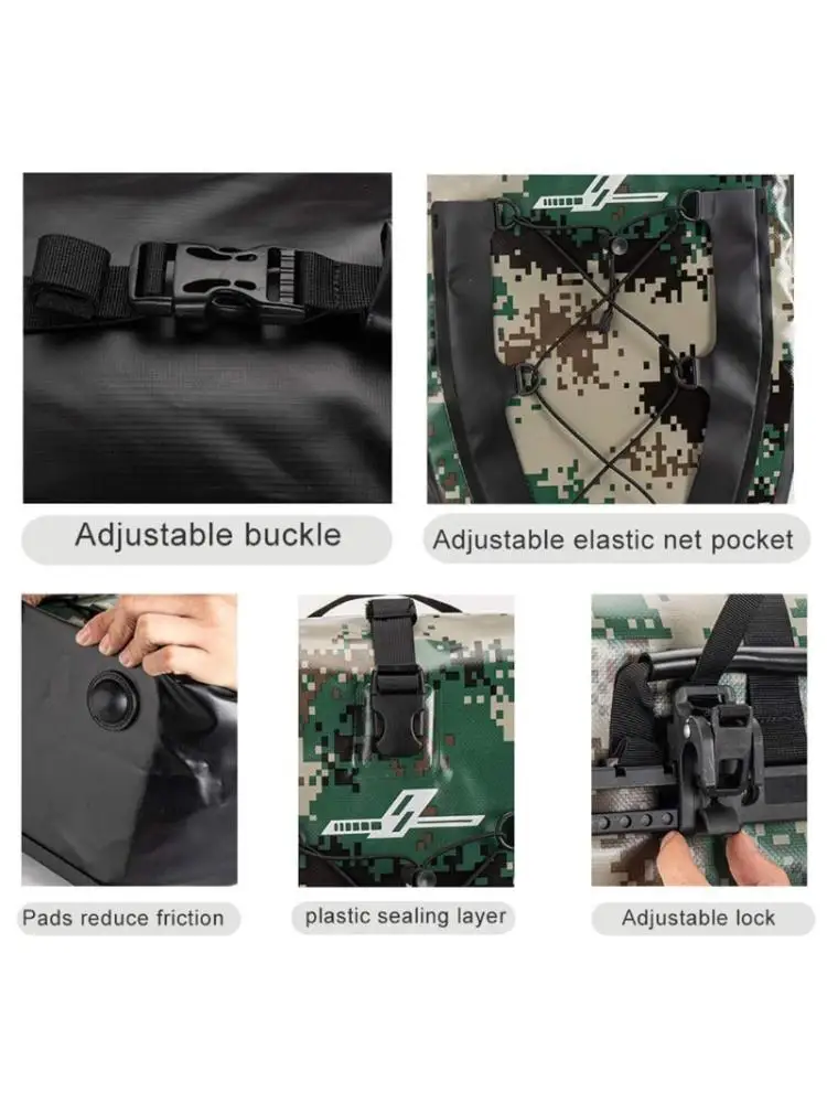 

Bicycle Pannier Bag 27L Large Capacity MTB Bike Rear Rack Seat Cargo Rack Pack